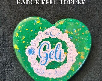 Glow-in-the-Dark Respiratory Therapist Badge Reel with Interchangeable Custom Topper