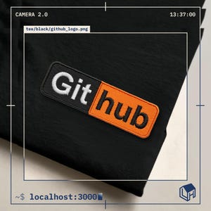 GITHub Logo Embroidered Shirt – Minimal Git Version Control Programming Tee, Software Engineer Gift, Tech Geek Present for Dad