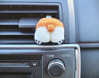 Dog Butt Car Vent, Corgi Butt, Corgi, Keychain, Diffuser, Essential Oil, Needle Felting, Felt, Puppy, Booty, Funny Gift, Gag Gift, Dog Lover