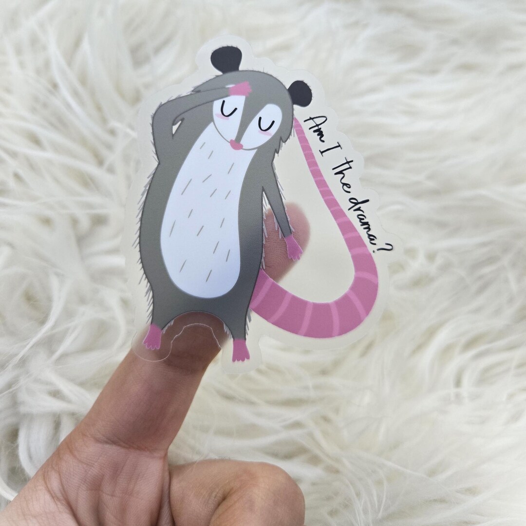 Drama Opossum Waterproof Sticker, Laptop Decal - Etsy