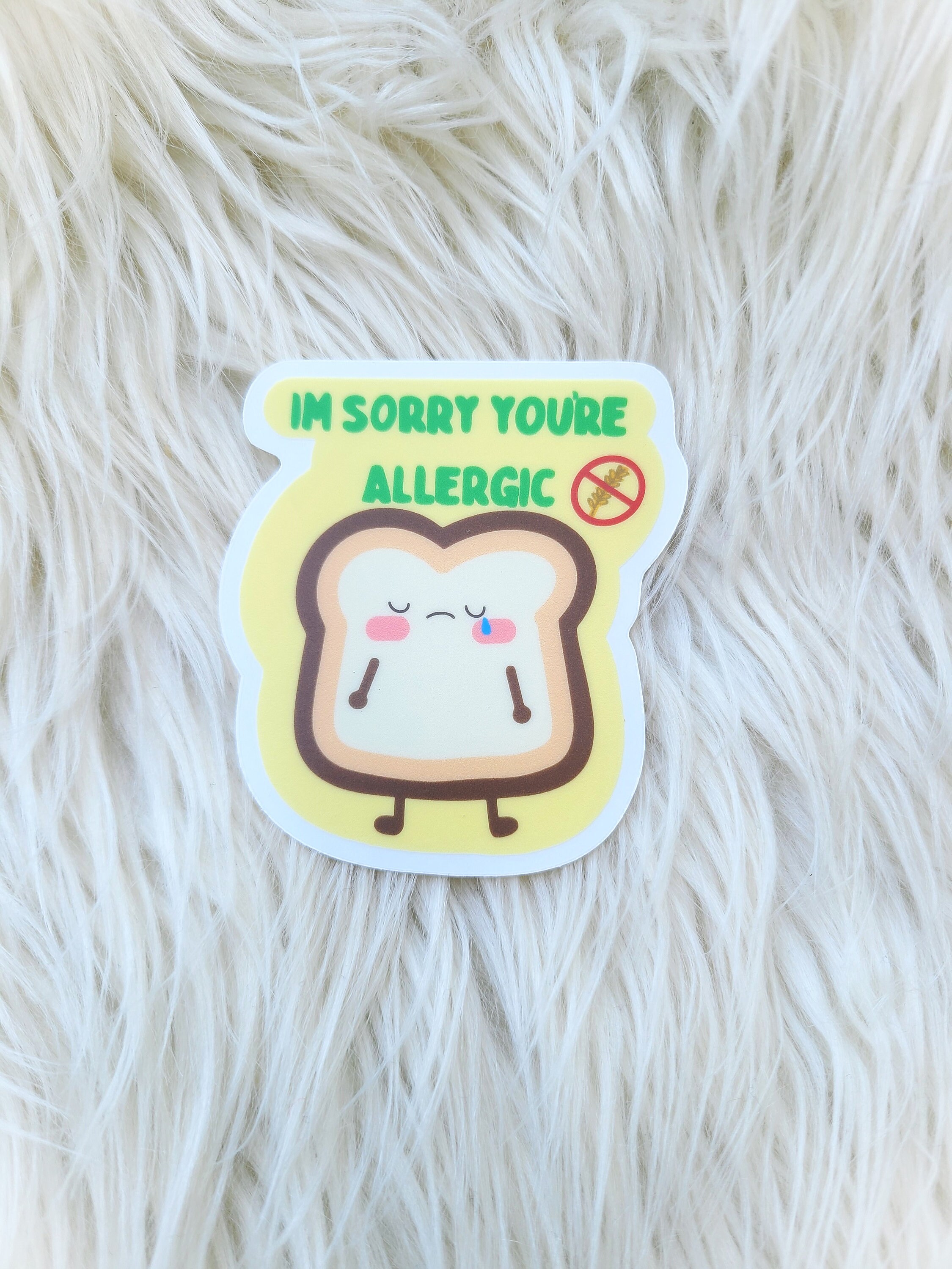 Gluten-Free, Allergy, Allergic, Cute, Funny, Waterproof, Tumbler Stickers