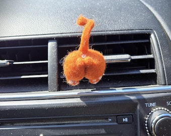 Needle Felted Cat Butt Car Vent Diffuser, Funny Keychain Gag Gift