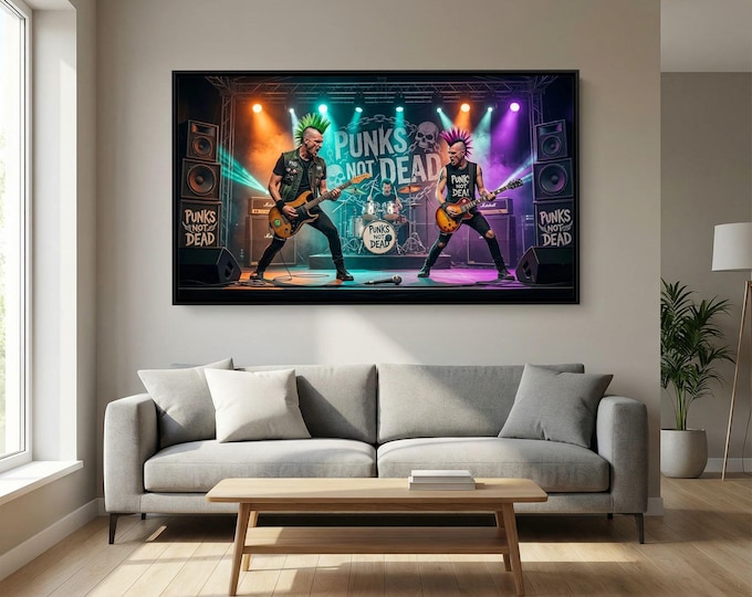 Punks Not Dead – Premium Framed Canvas Wall Art