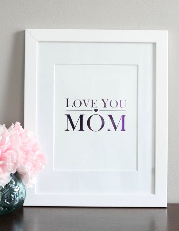 FRAMED Mothers Day Mom Love You Mom Custom Personalized Etsy