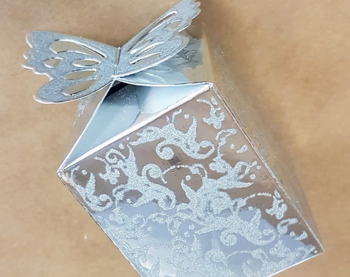 Foil Foldable Gift Box: Gold & Silver Party Favor Packaging (10 Pack)