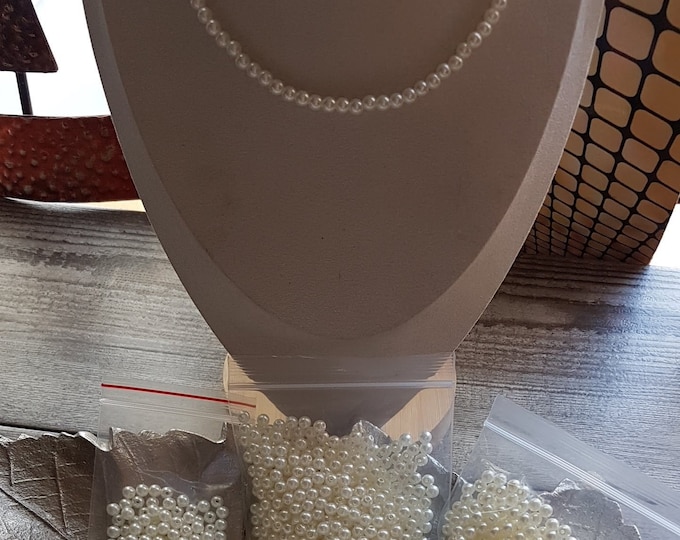 Ivory Pearl Beads: 4-6mm, 1.5mm Hole, DIY Jewelry Supplies (500g)