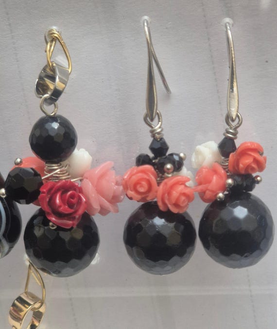 Black Dynamic Earring and or Pendant sets. For coordinating outfits.   ***REDUCED PRICES***   Message for more specific items.