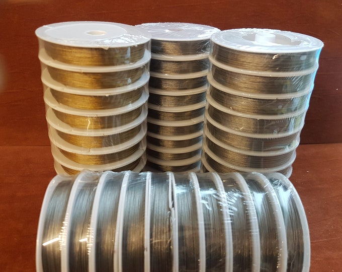 Silver Tiger Tail Wire: .30mm Jewelry Making, 100m Roll