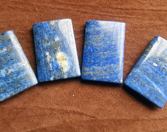 Lapis lazuli large rectangular beads. Beads are 37 mm x 23 mm.