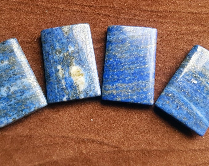 Large Rectangular Lapis Lazuli Beads (37mm x 23mm)