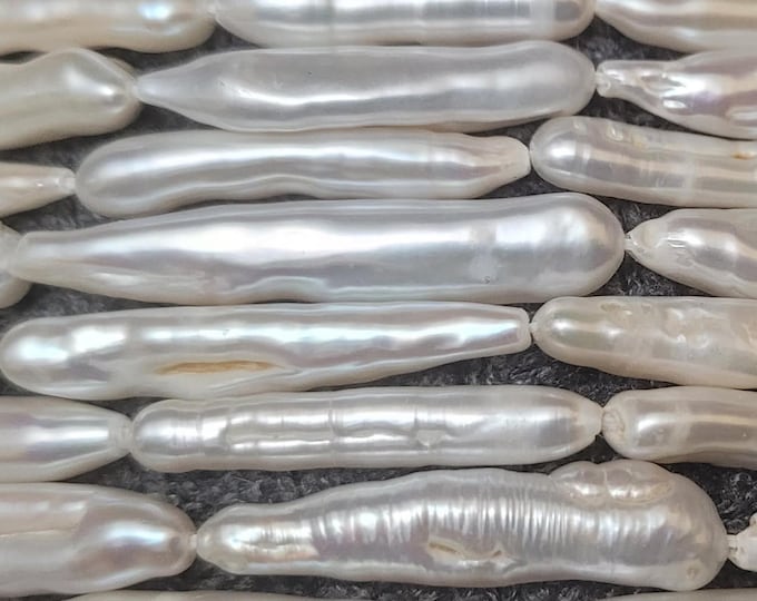 Biwa Souffle Pearl Strand: Ivory Baroque, High Luster (15 inch)