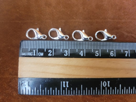 Lobster claw clasp 14x8 mm silver plated.  (24 pack) For jewellery & craft making.