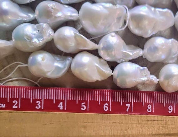 AA+ Baroque Pearls beads for Jewelry Design | 20-25mm Long & 15-18mm Wide | High Luster for Necklaces, Pendants, Earrings and more...