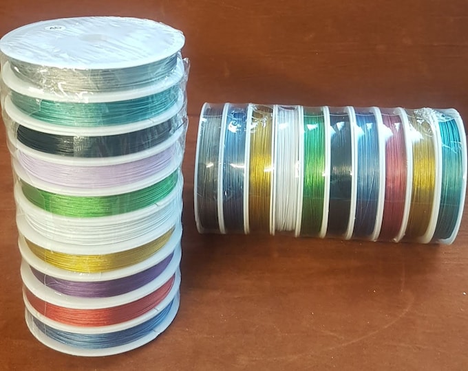 0.45mm Tiger Tail Beading Wire: Plastic Coated Jewelry Making, 100 Yards