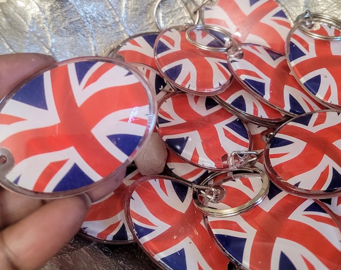 Union Jack Keyrings: UK Flag Earrings Pendants
