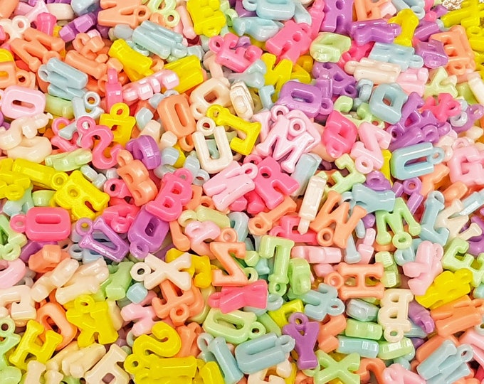 15mm Colorful Acrylic Alphabet Beads: DIY Jewelry Making