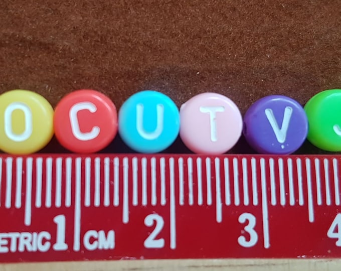 6mm Mixed Color Acrylic Alphabet Beads: DIY Jewelry Making