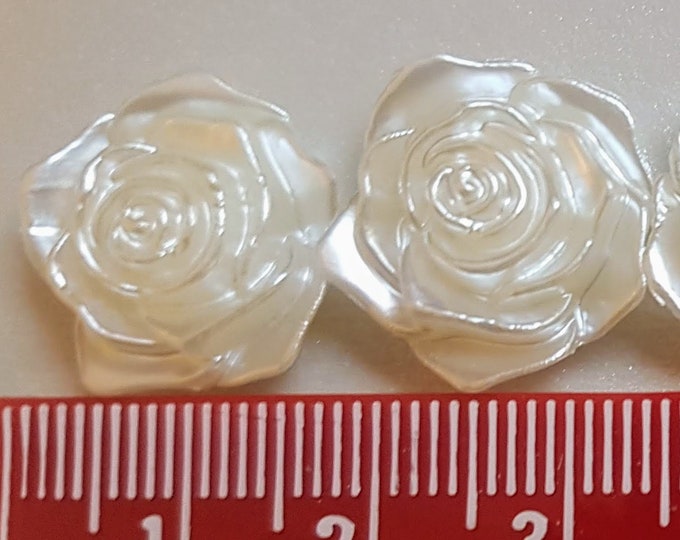 Flatback Pearl Rose Embellishments: DIY Jewelry, Hair Accessories (Pack of 20)