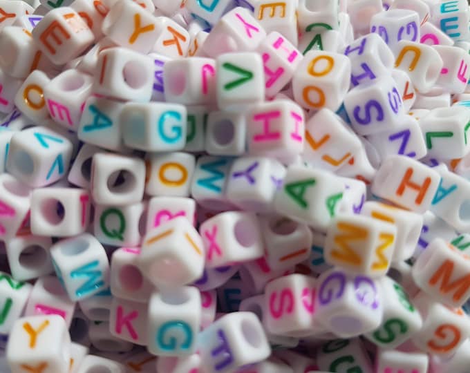 6mm Acrylic Alphabet Beads: Colorful DIY Jewelry Supplies