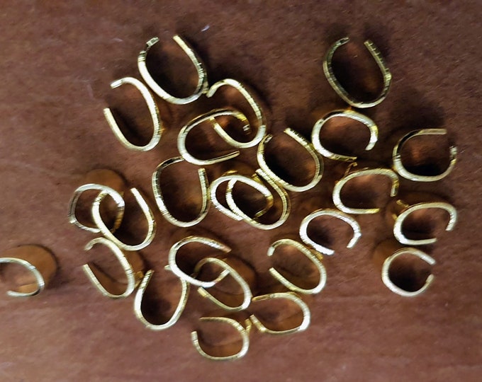 Gold Plated Pendant Bails (11 x 4mm) - Jewelry Making Connectors - Pack of 20