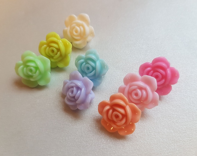 14mm Pastel Rose Acrylic Beads: DIY Craft Supplies (20/Pack)