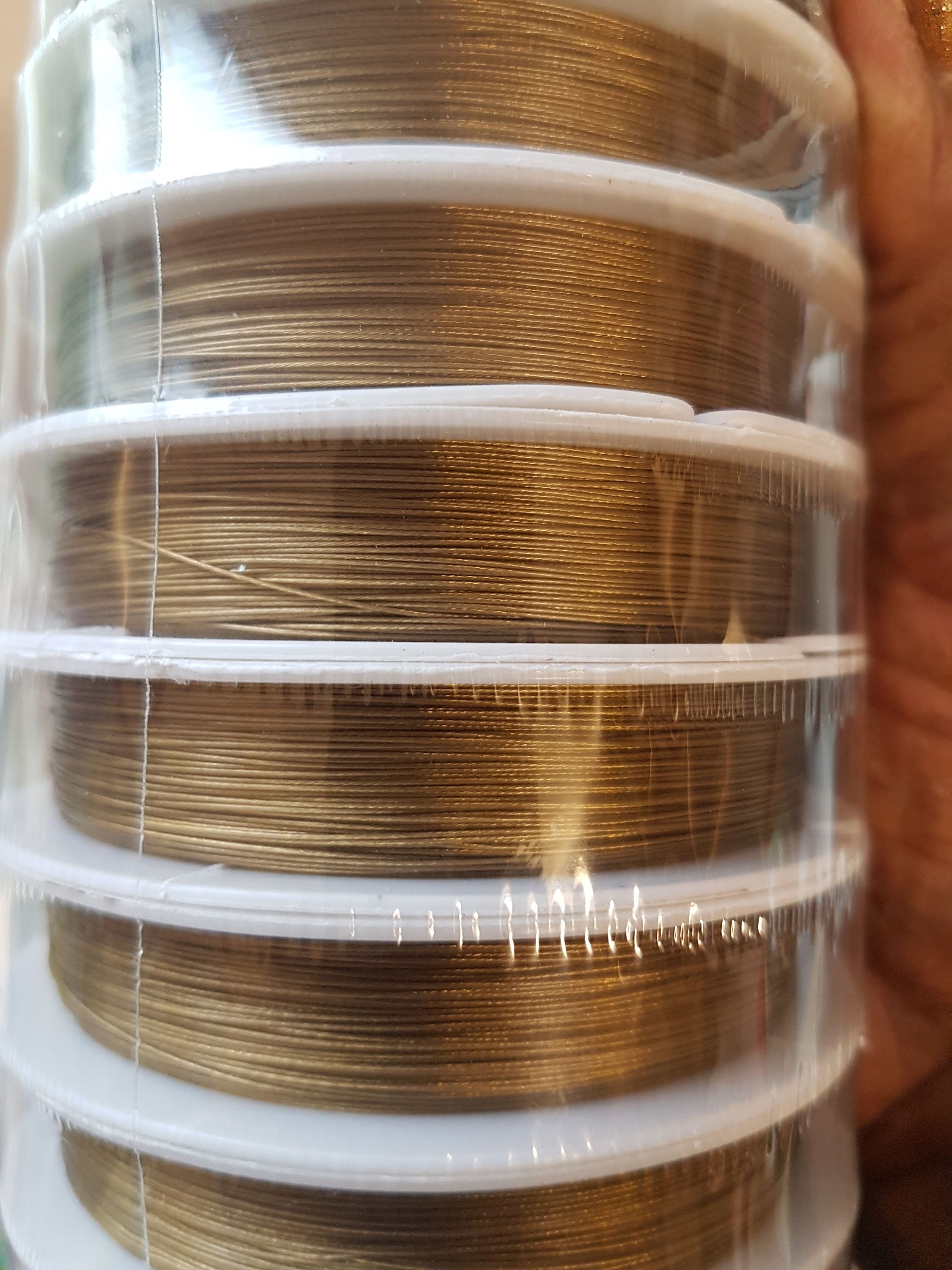 JF wire silver-tiger tail, jewelry making wire, coated .45mm 100m (1 roll)