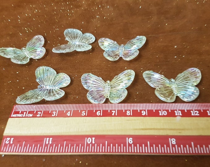 AB Sparkly Acrylic Large Butterflies: DIY Wedding & Party Confetti (50 pc)