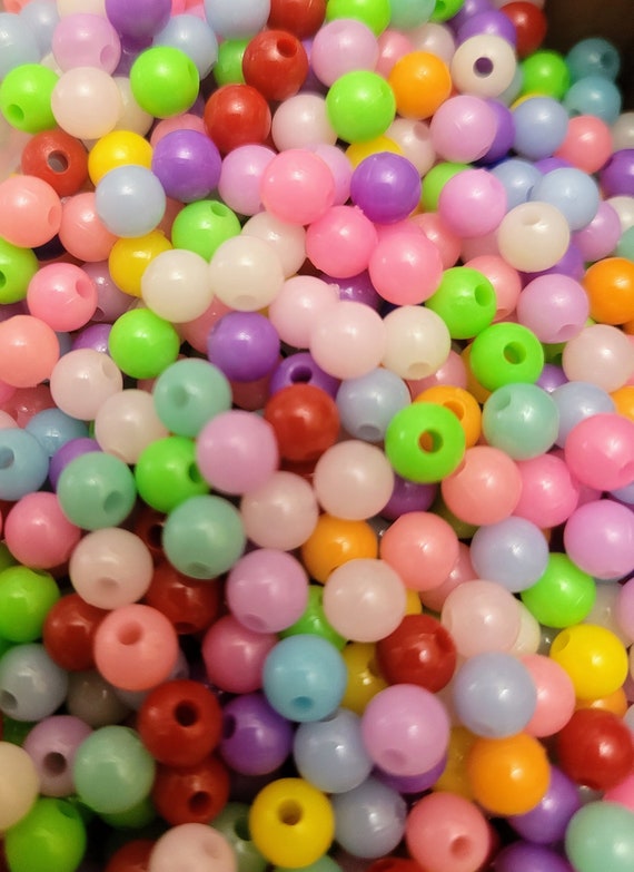 5mm acrylic beads for DIY projects, jewelry making, frame decorating. 100 beads in a pack.
