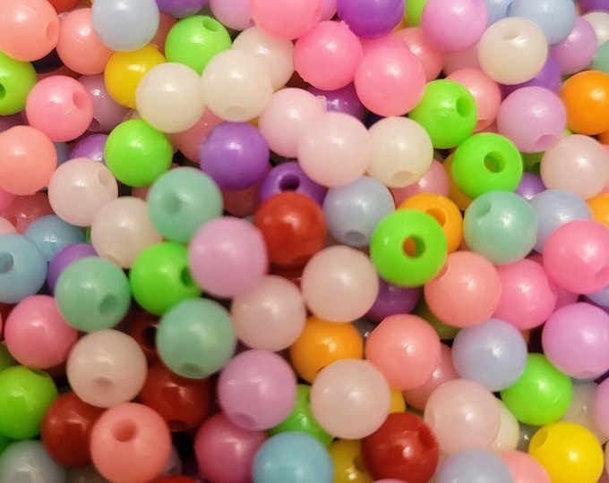 5mm acrylic beads for DIY projects, jewelry making, frame decorating. 100 beads in a pack.