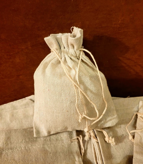 Natural cotton printable jewellery bag for gifts, party favours, the natural effect bag, jewellery pouches you can be creative with.