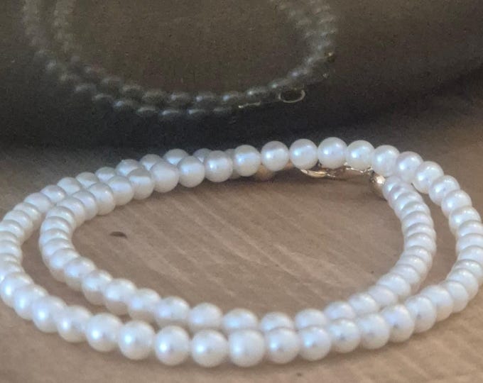 AAA+ Freshwater Pearl Necklace: 10mm Beaded Elegance. Weddings and occasion wear.