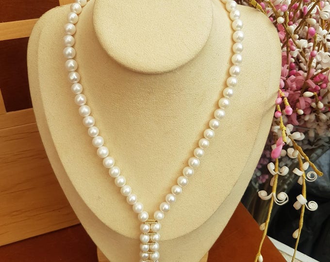 Baroque Pearl Necklace: AAA Freshwater Pearls, Gold Plated Pendant
