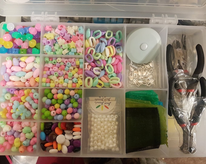 DIY Jewelry Making Kit: Mixed Beads, Charms, and Tools