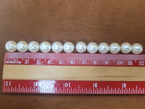 12mm ivory pearl beads(50/100/200 beads) 1.5mm hole for jewellery, flower sprays, vines and DIY & wedding craft. Faux/Acrylic/plastic beads
