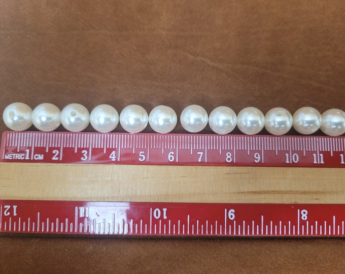 14mm Ivory Acrylic Pearl Beads: DIY Jewelry & Craft Supplies