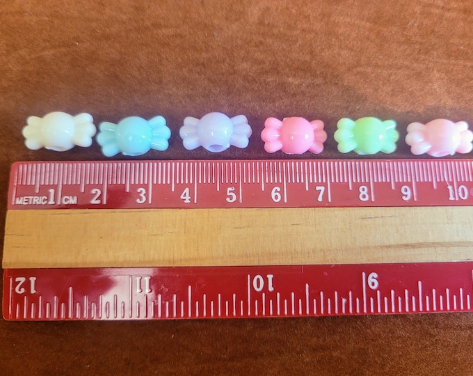 Sweets Acrylic Beads: Mixed Colors for DIY Jewelry Making (12 x 8mm)
