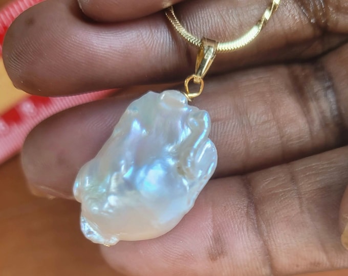 AAA Baroque Pearl Pendant, Gold-Filled Bail (20x15mm)