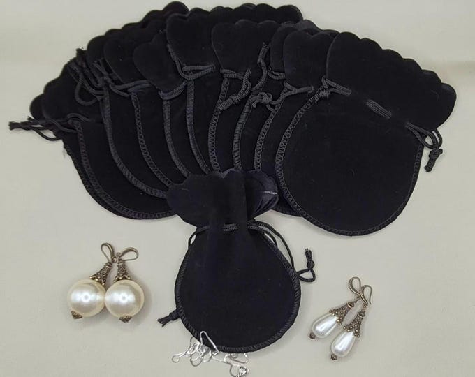 Luxury Velvet Jewelry Bags, Drawstring Party Favors (7x6cm)