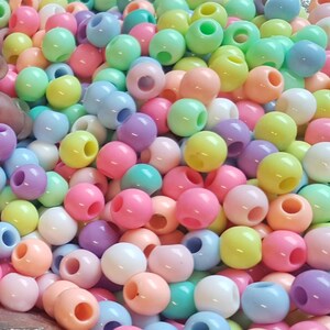 Pastel Acrylic Beads 10mm: DIY Craft & Jewelry Making