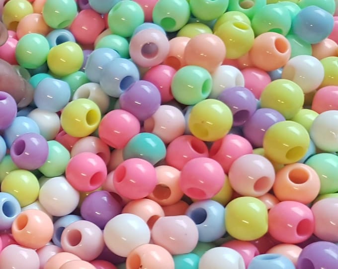 Pastel Acrylic Beads 10mm: DIY Craft & Jewelry Making