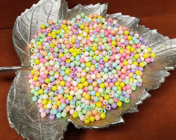 Pastel Acrylic Beads: 8mm Mixed Colors, 100 Pack
