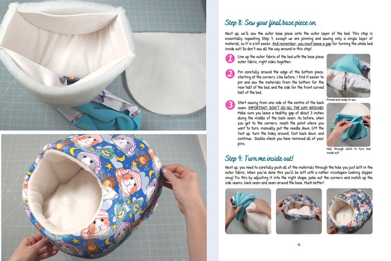 Make Your Own Guinea Pig Slipper Snug: Digital Sewing Pattern and Instructions image 5