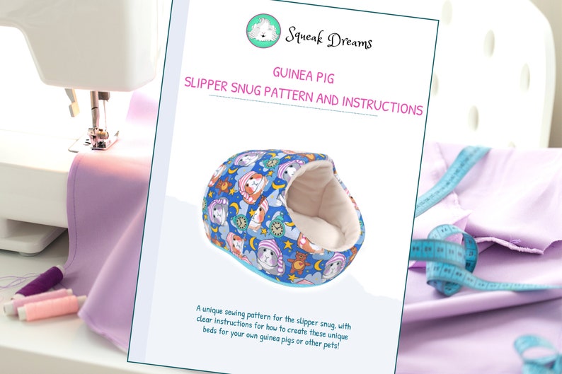Make Your Own Guinea Pig Slipper Snug: Digital Sewing Pattern and Instructions image 2