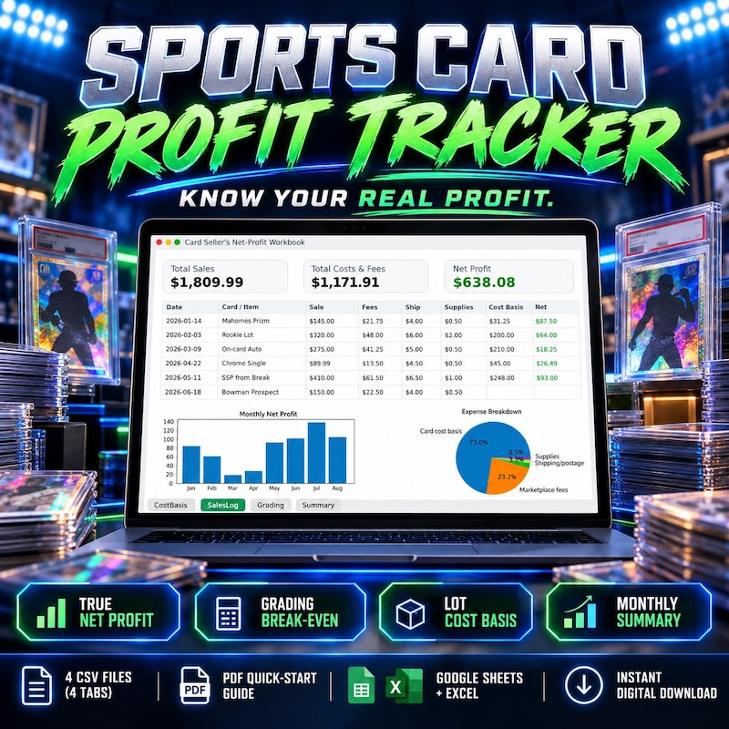 Sports Card Bookkeeping - Etsy