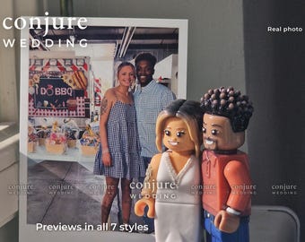 Decorazione per torta nuziale interrazziale scolpita dalla vostra foto, statuina personalizzata di coppia, nomi sulla base
