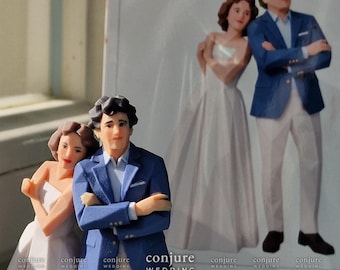 Decorazione personalizzata per torta nuziale a partire dalla vostra foto, con statuine degli sposi stampate in resina.