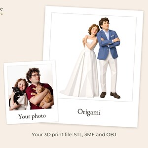 Digital STL File From Your Photos, Custom 3D Printer File, Couple Cake Topper Model, No Physical Item Shipped