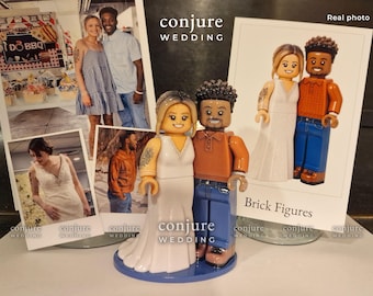 Hochzeitstortenfigur für Golfer nach Foto, personalisierte Paarfigur für Golfer