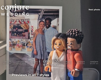 „Just Married“-Kuchenfigur, die euch beiden ähnelt – personalisierte Erinnerungsfigur für Frischvermählte