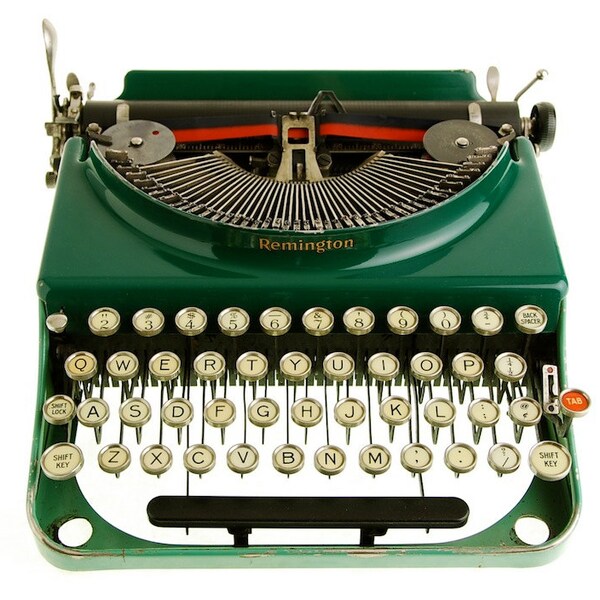 Remington Portable 3 Typewriter, Duotone Green